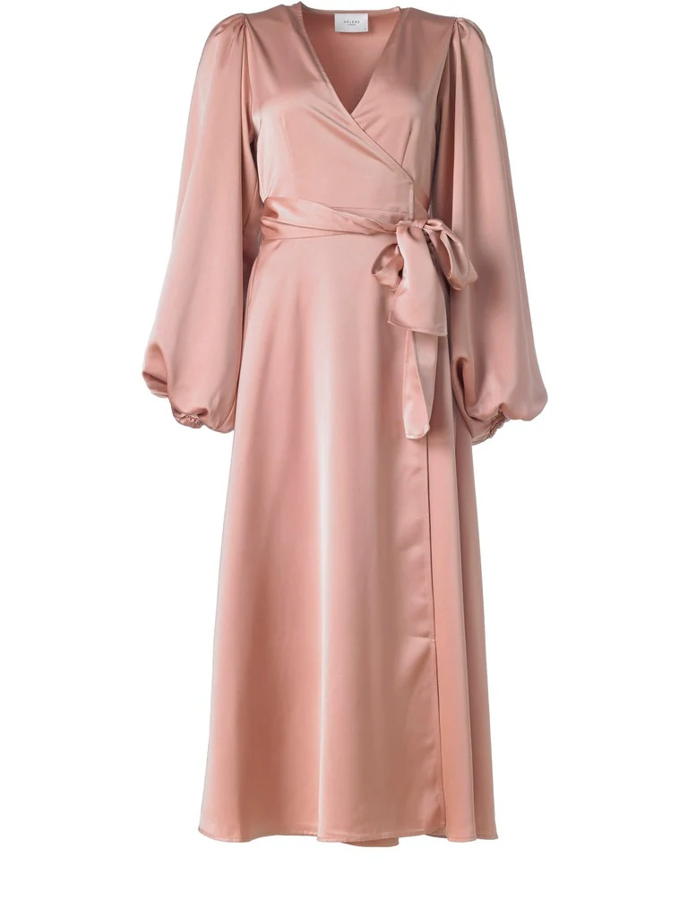 Locki satin maxi kjole - old rose - Image 14
