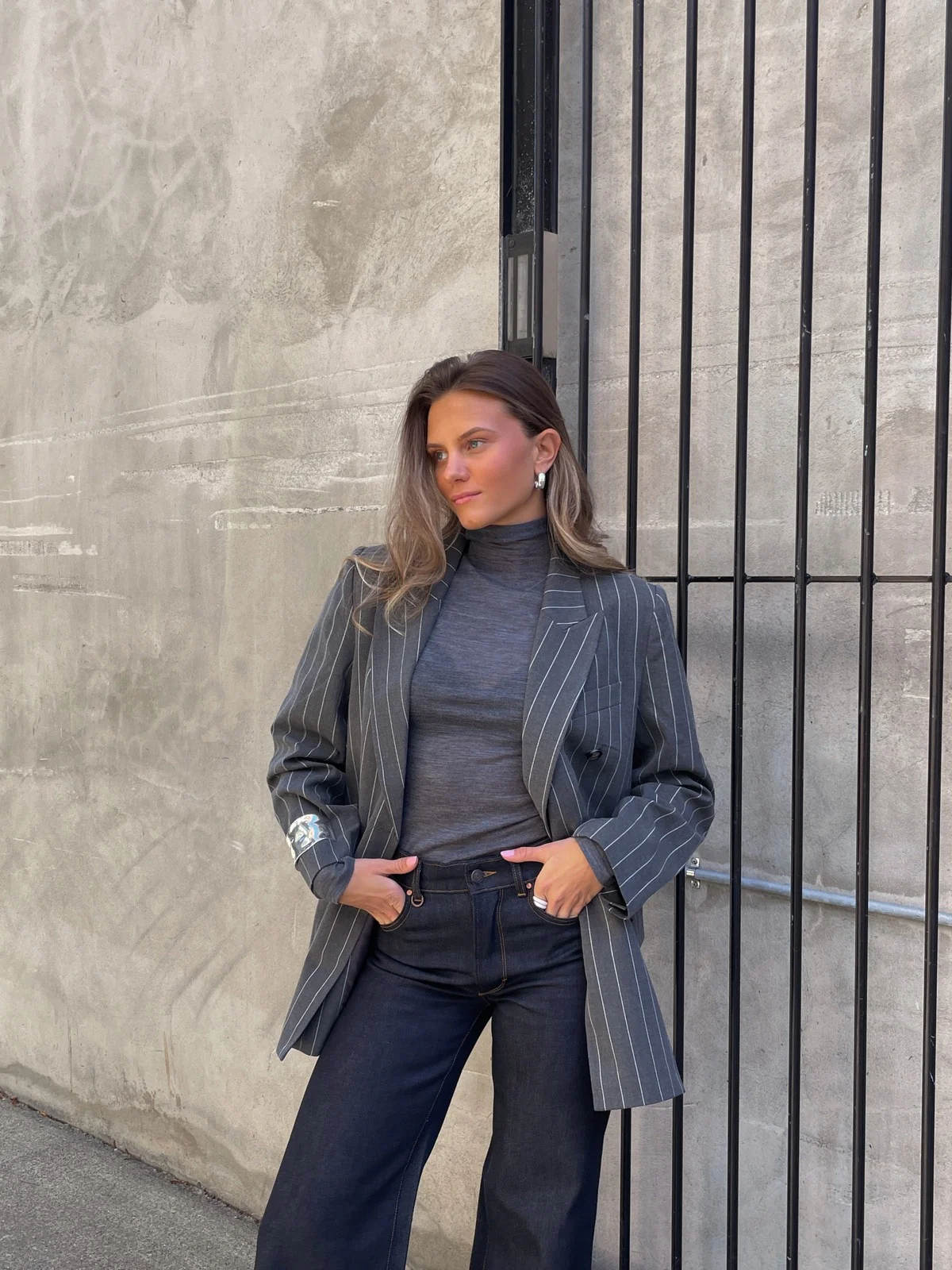 Maggie turtleneck merino genser - grey - Image 2