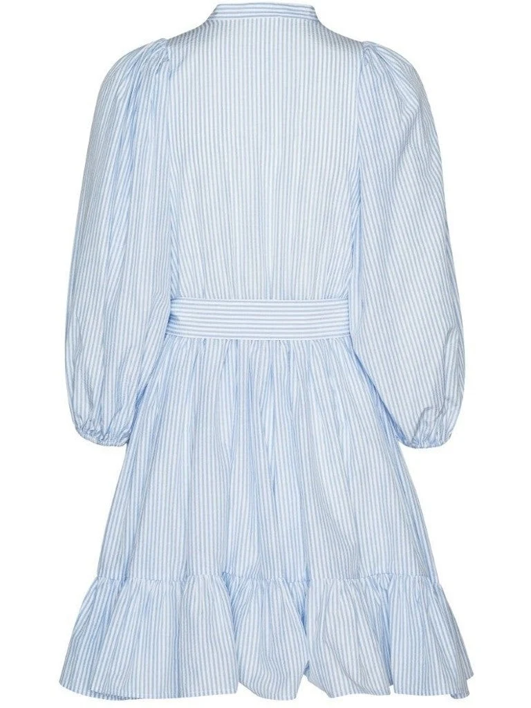 Mya kjole - white with blue stripes - Image 8