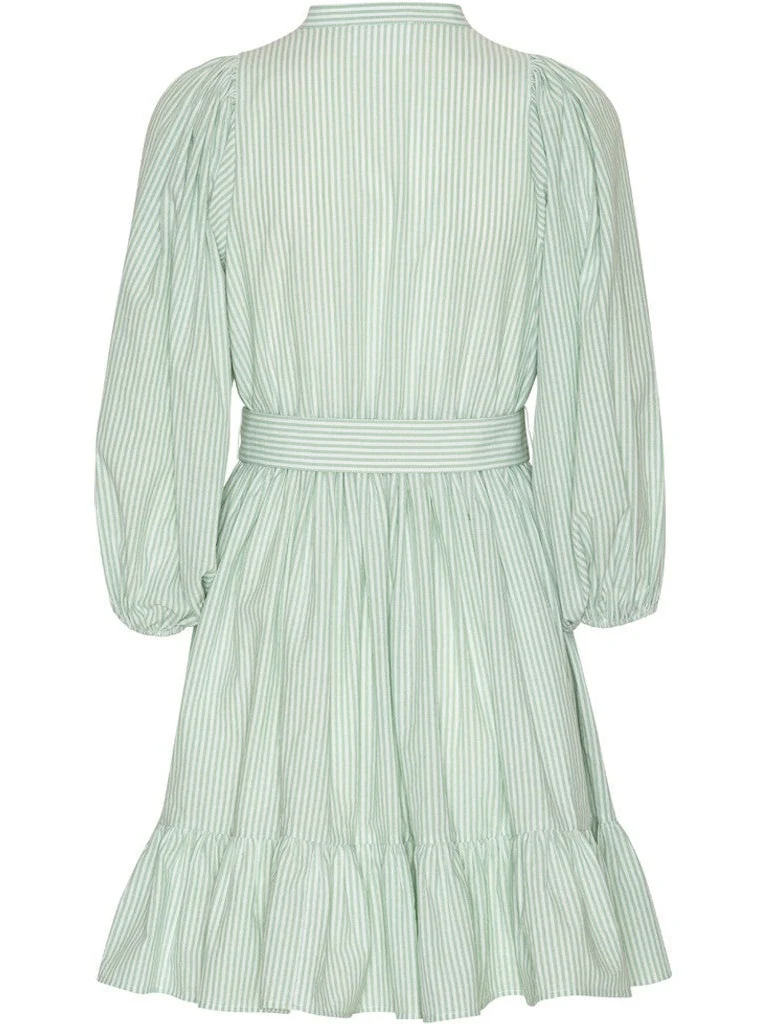 Mya kjole - white with green stripes - Image 9