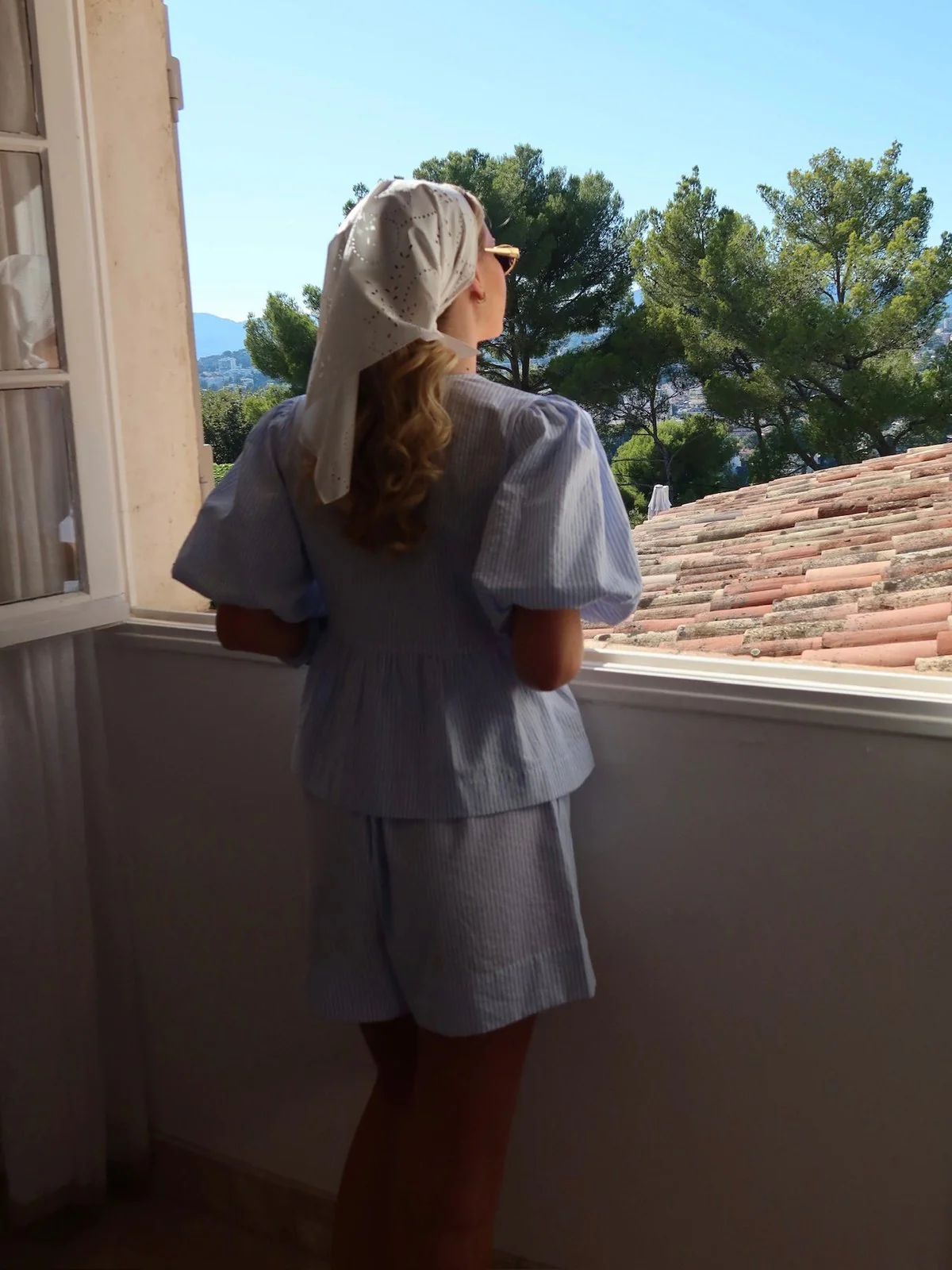 Mya shorts - white with blue stripes - Image 17