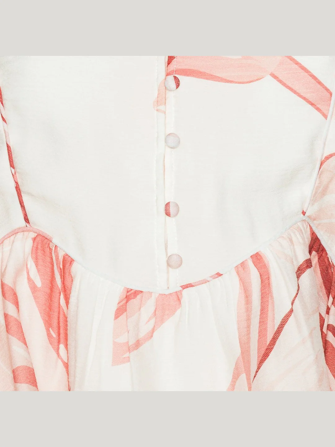 Nova bluse - white with pink lillies - Image 9