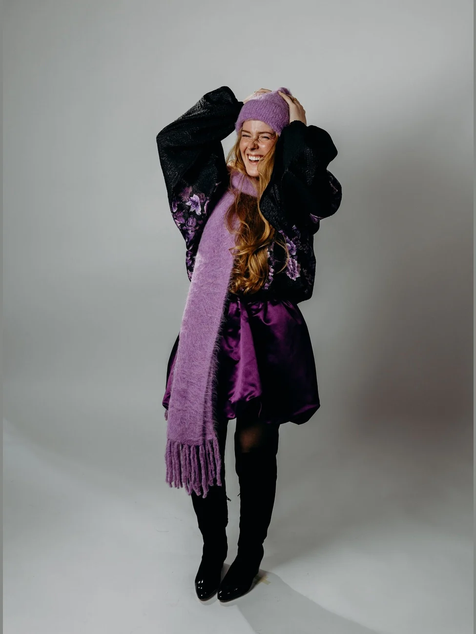 Rita skjerf - lavender - Image 3