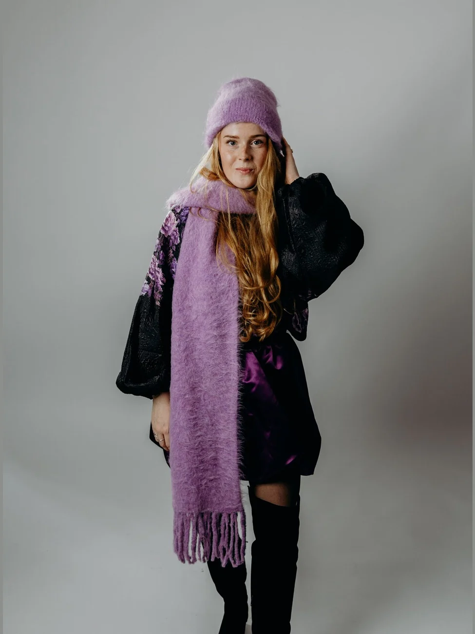 Rita skjerf - lavender - Image 4