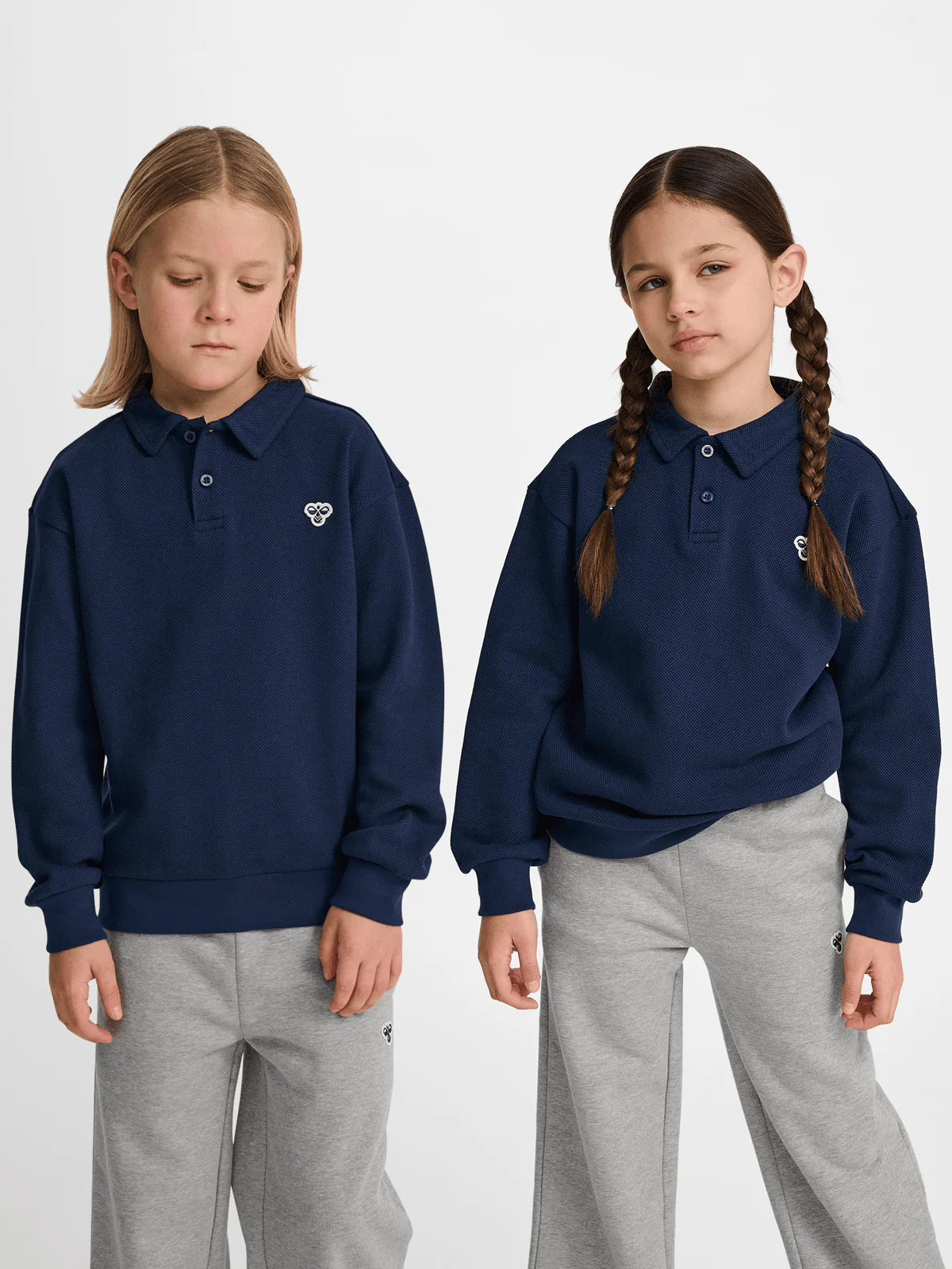 JR LOOSE PIQUE POLO SWEATSHIRT - Dress Blues - Image 3