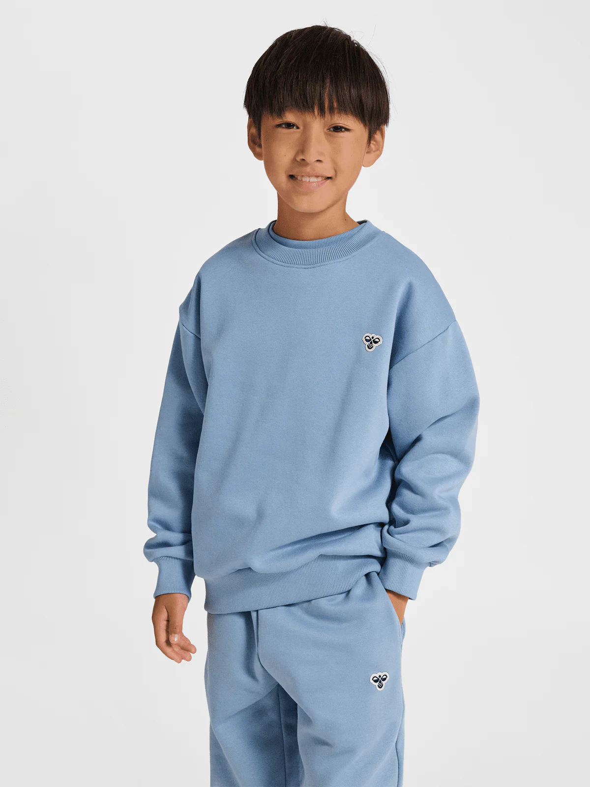 LOOSE CREWNECK GENSER - Faded Denim - Image 4