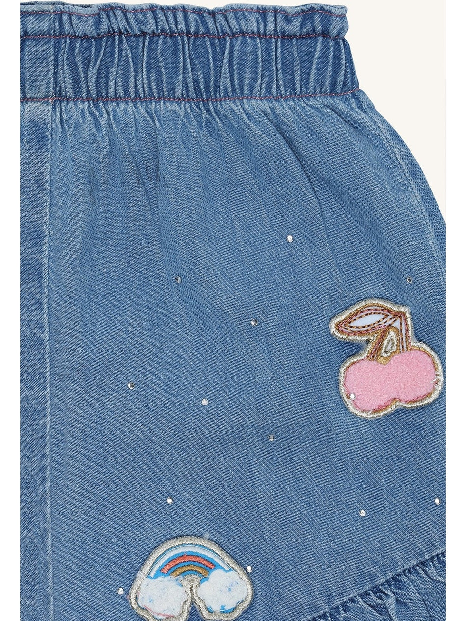 HELENA SPARKLING SHORTS - Blue Denim - Image 3