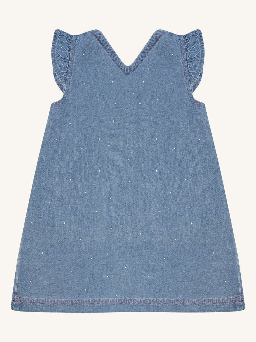 KAROLINE SPARKLING KJOLE - Blue Denim - Image 2