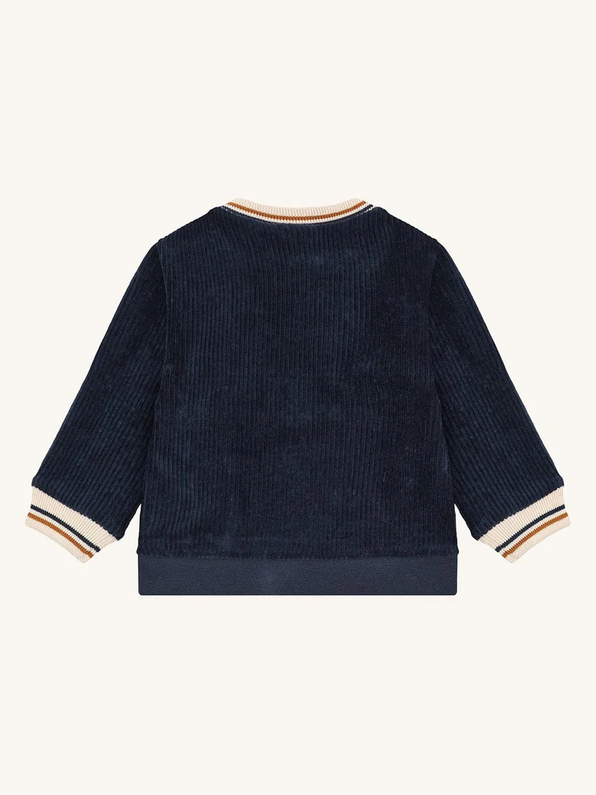 Sofus Ribbed velour genser - More navy - Image 2