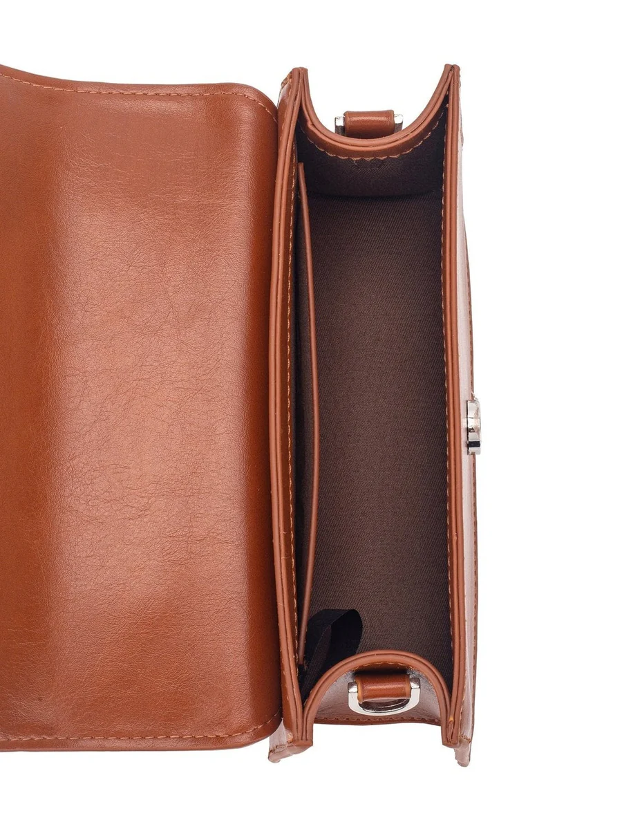 Aria glossy structure veske - brown amber - Image 3