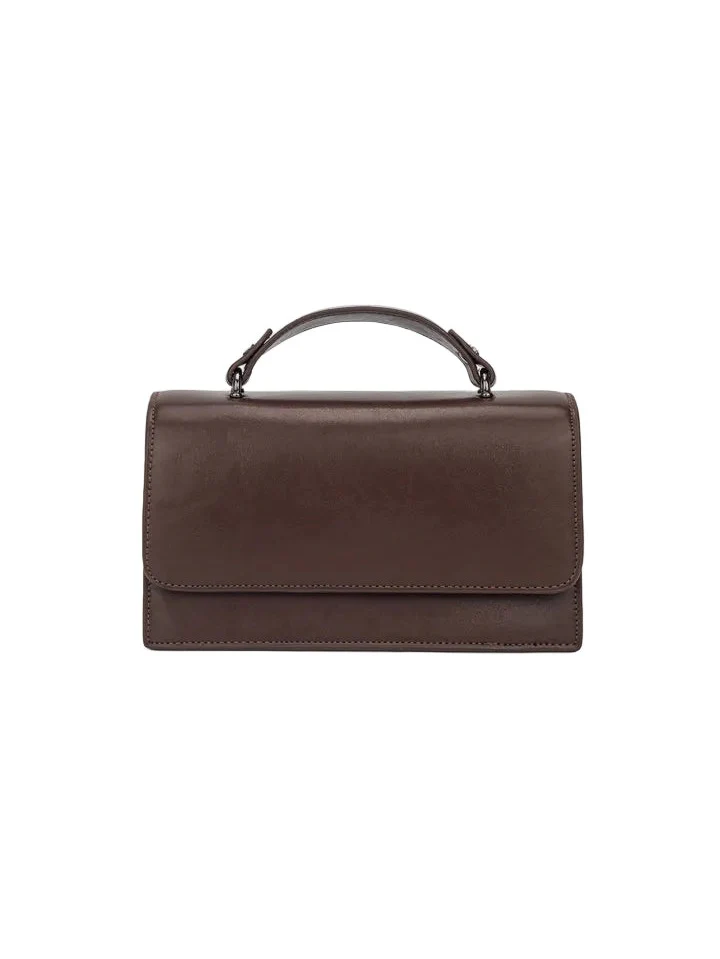 Aria glossy structure veske - cocoa