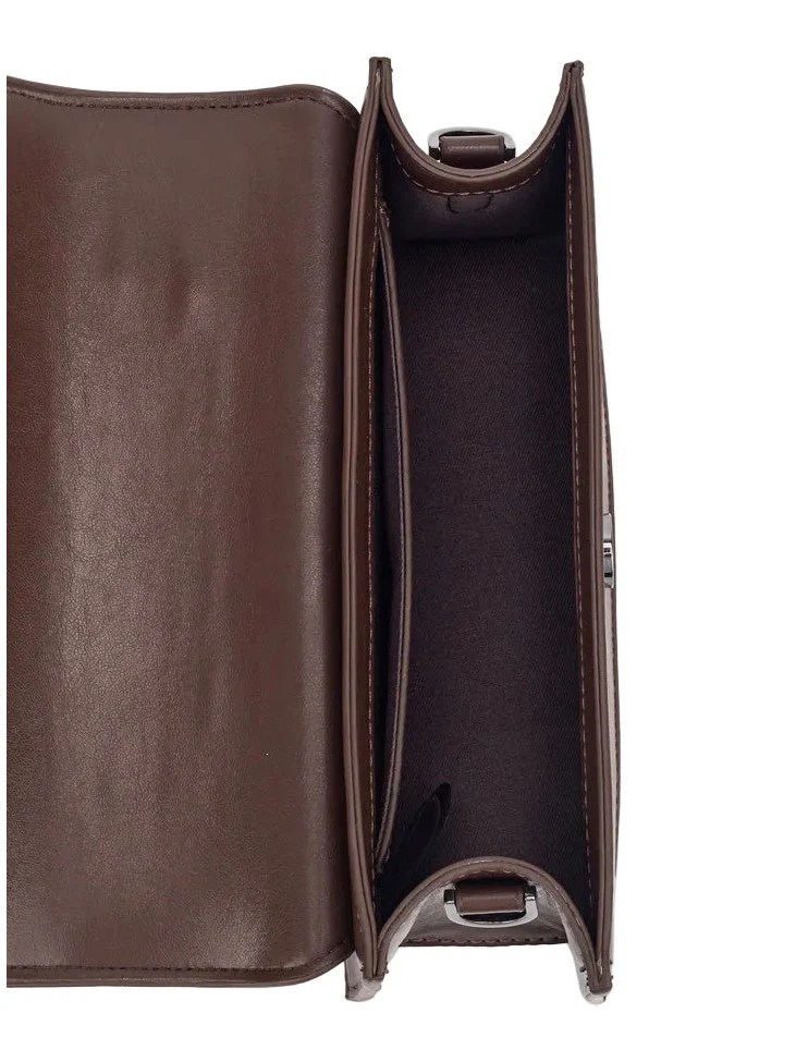 Aria glossy structure veske - cocoa - Image 4
