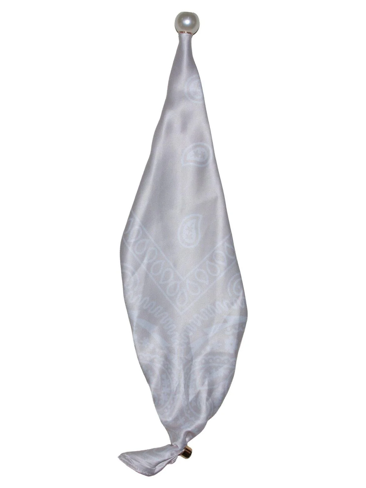 Skjerf m/perle - beige - Image 2