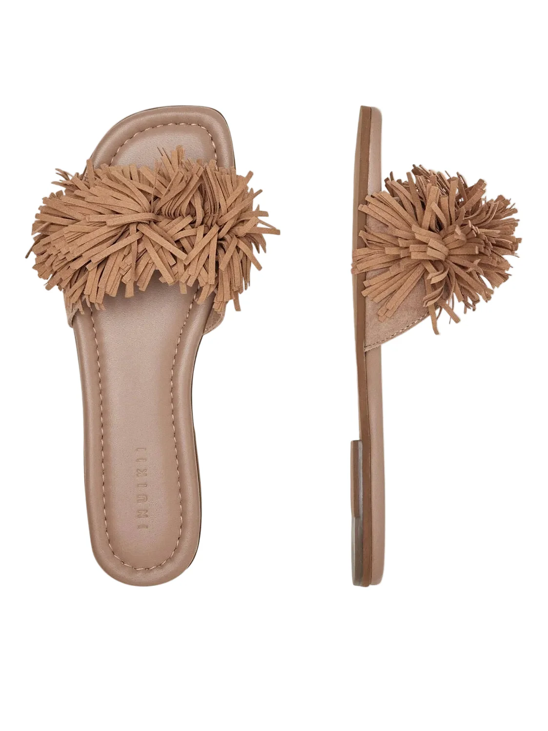 Fringes flower sandal - beige - Image 5