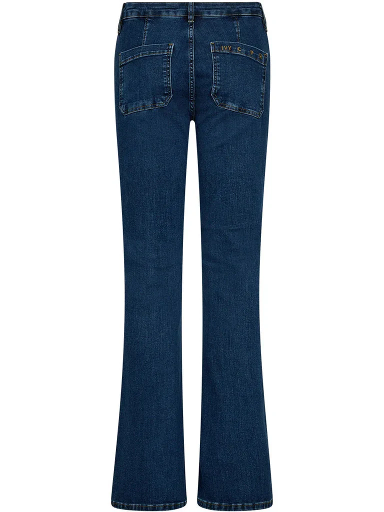 Charlotte jeans wash undone mid indigo - denim blue - Image 2