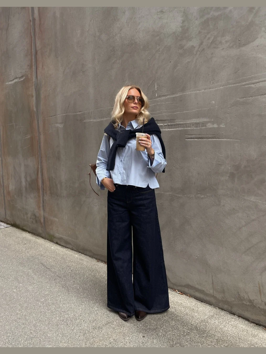 Tyla oversize jeans wash dark cannes - denim blue - Image 6