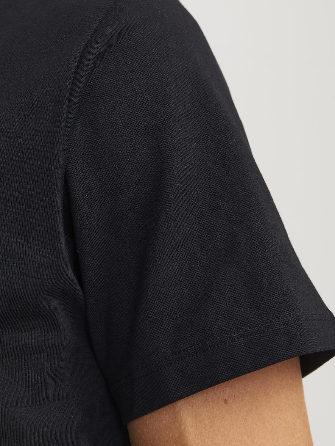 Basic v neck t-skjorte - black - Image 5