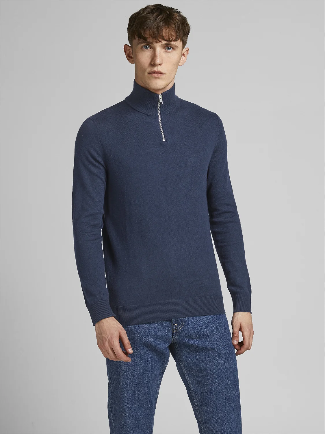 Emil knit half zip - navy blazer - Image 2
