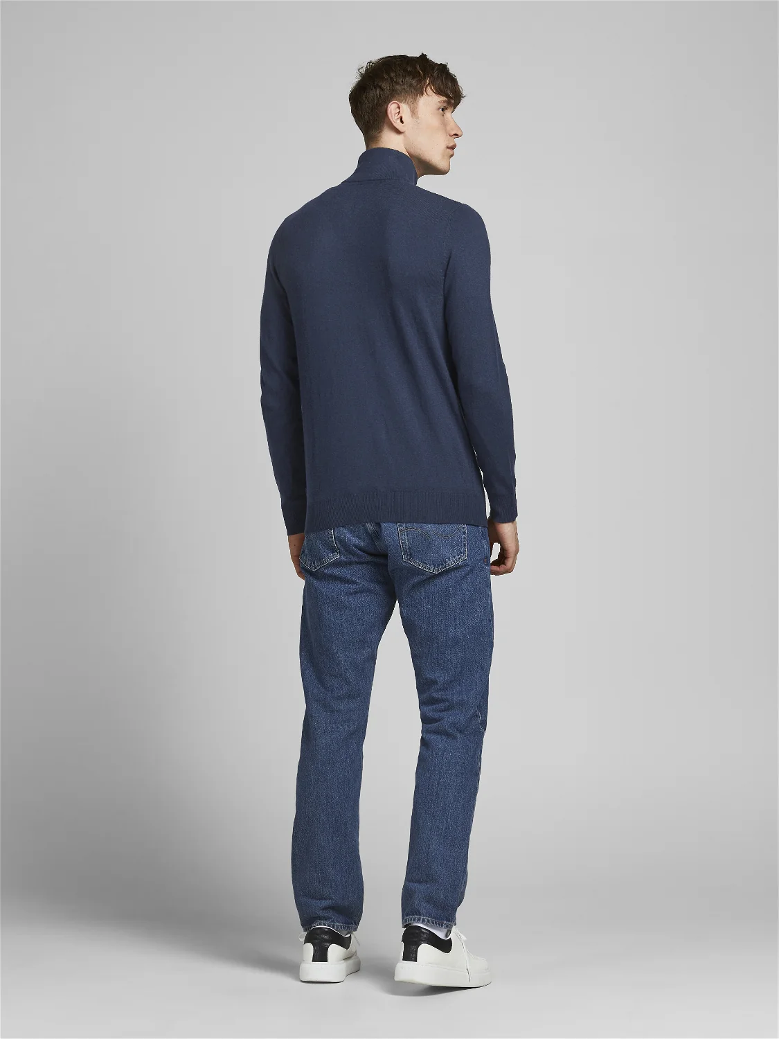 Emil knit half zip - navy blazer - Image 3
