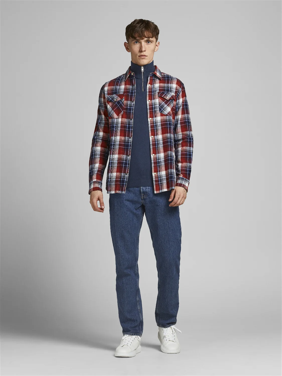 Emil knit half zip - navy blazer - Image 4