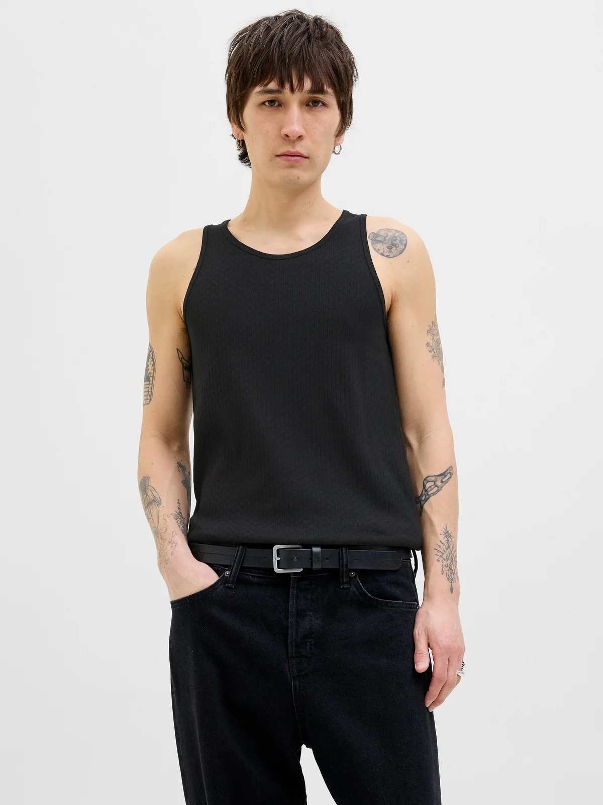 Hydra pointelle tanktopp - black