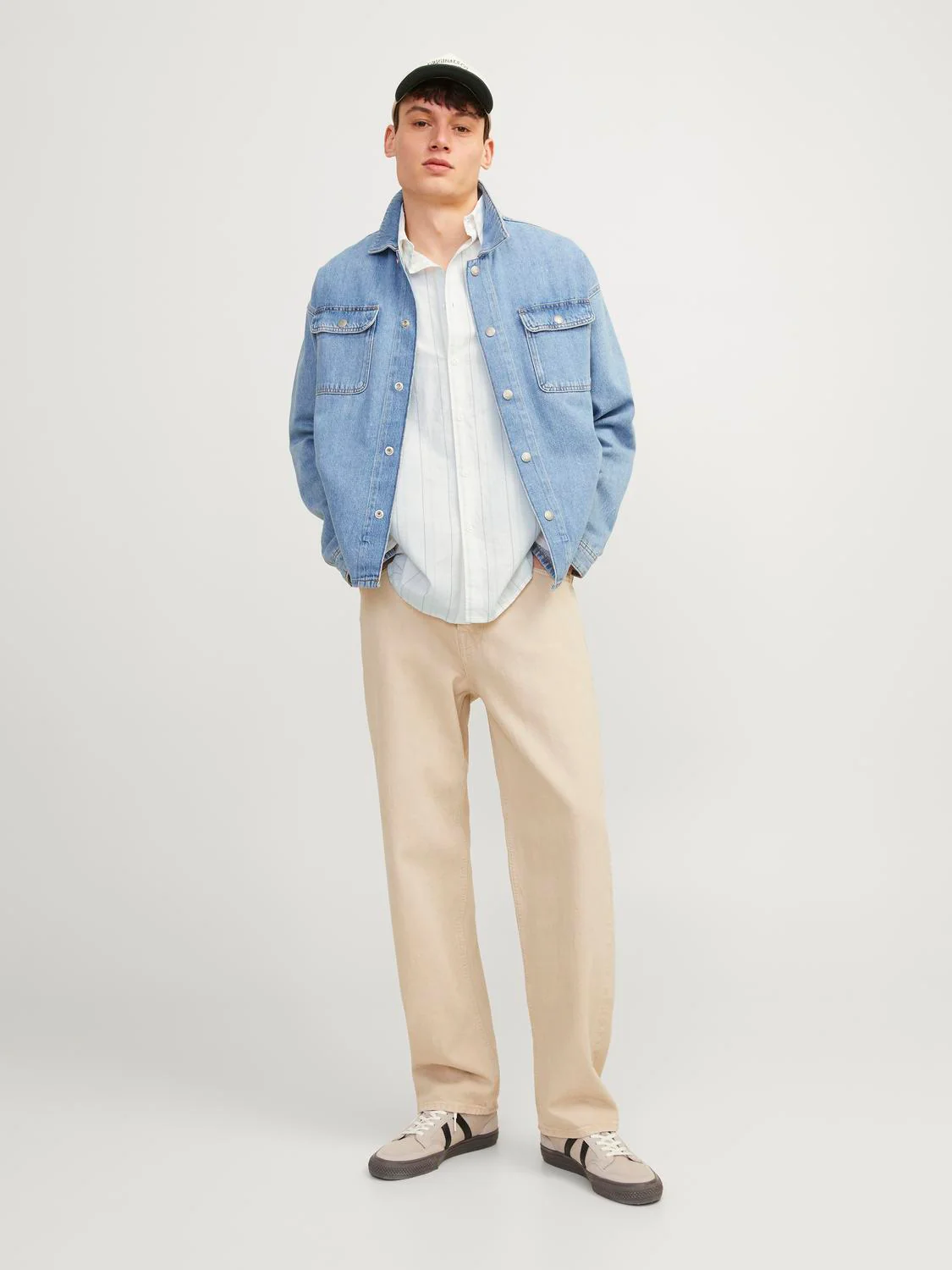 Joshua stripe oversized skjorte - cloud dancer - Image 3