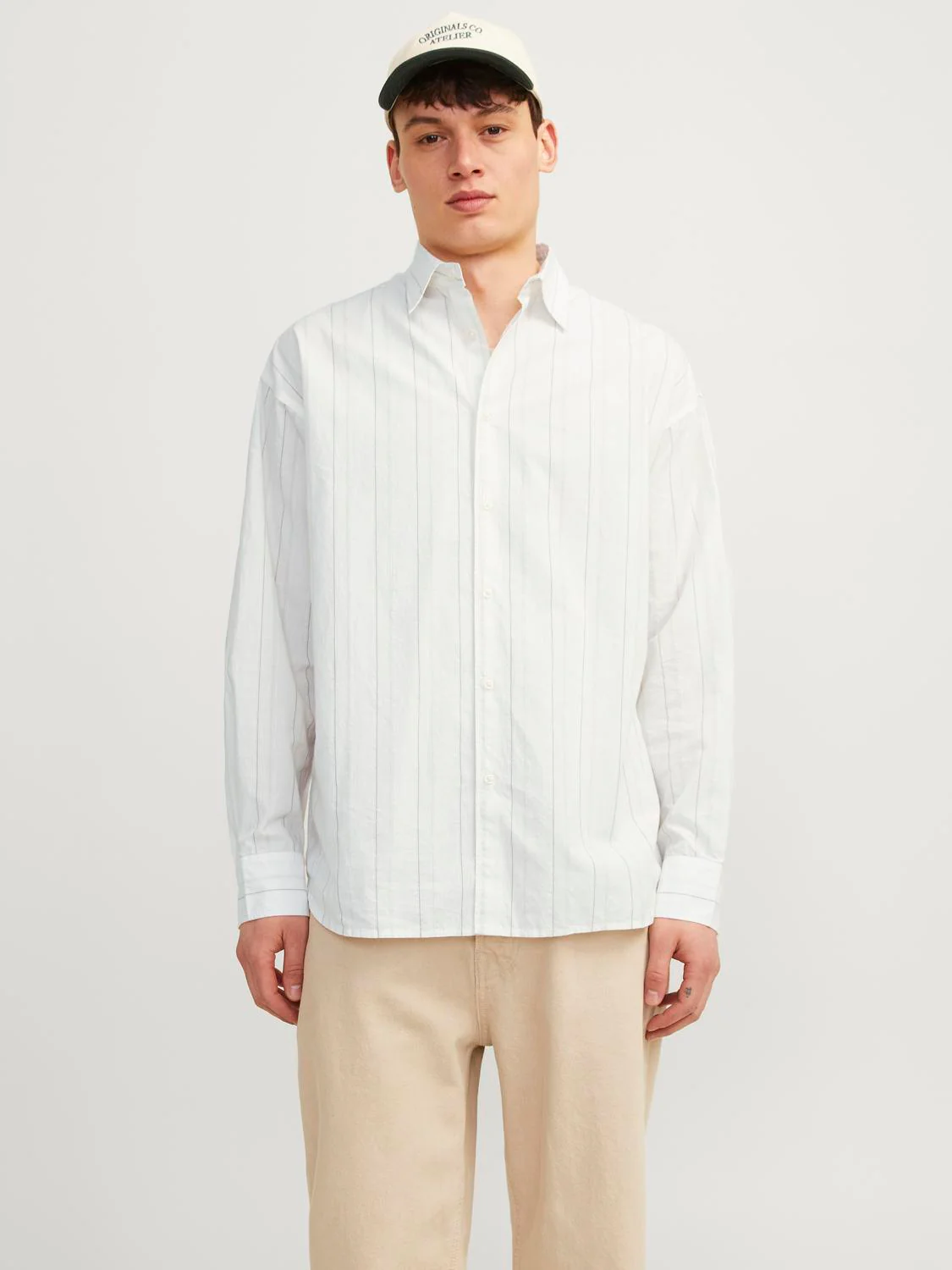 Joshua stripe oversized skjorte - cloud dancer - Image 4