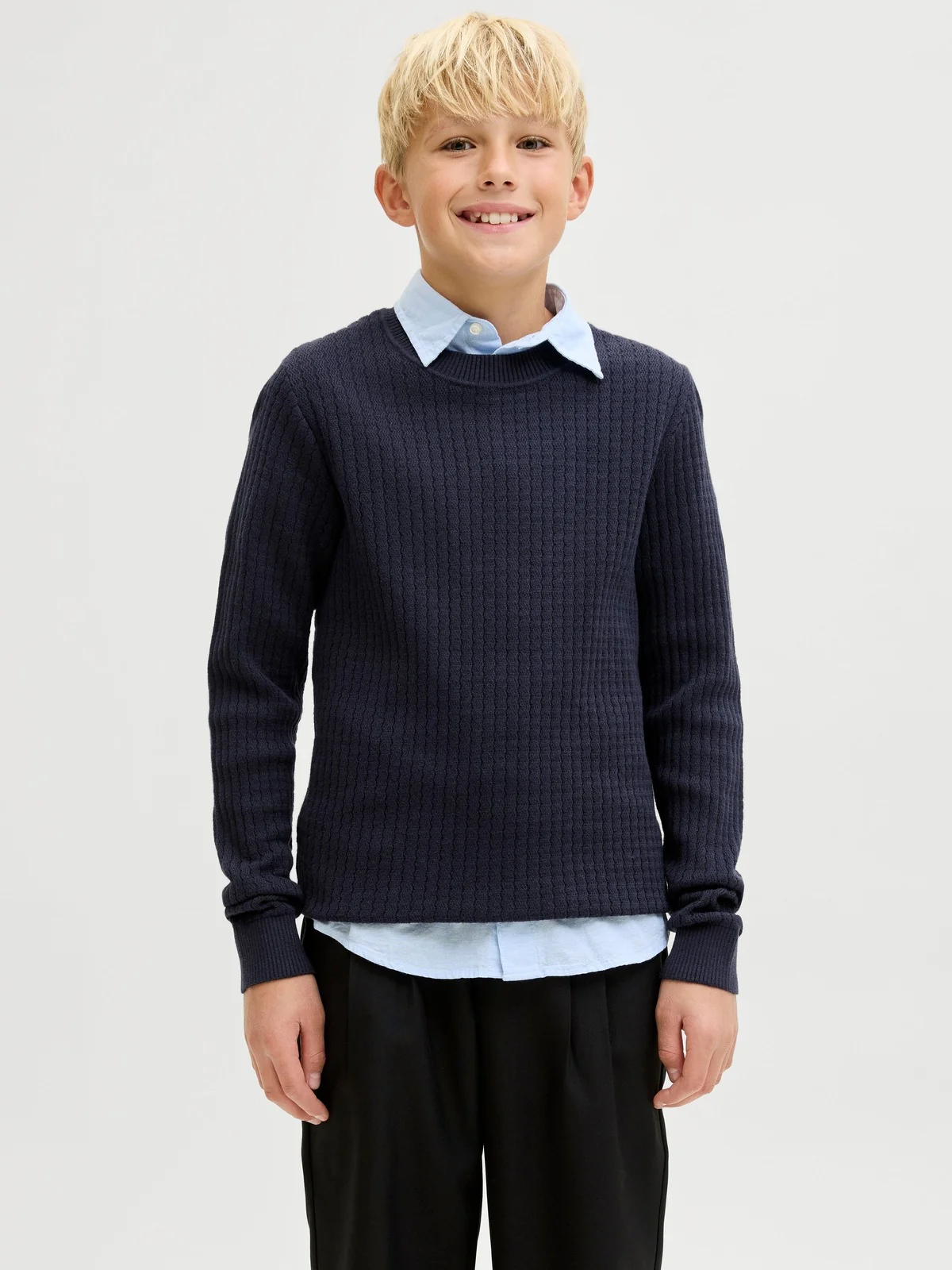 BLUBARKLEY KNIT CREW NECK GENSER - Night Sky