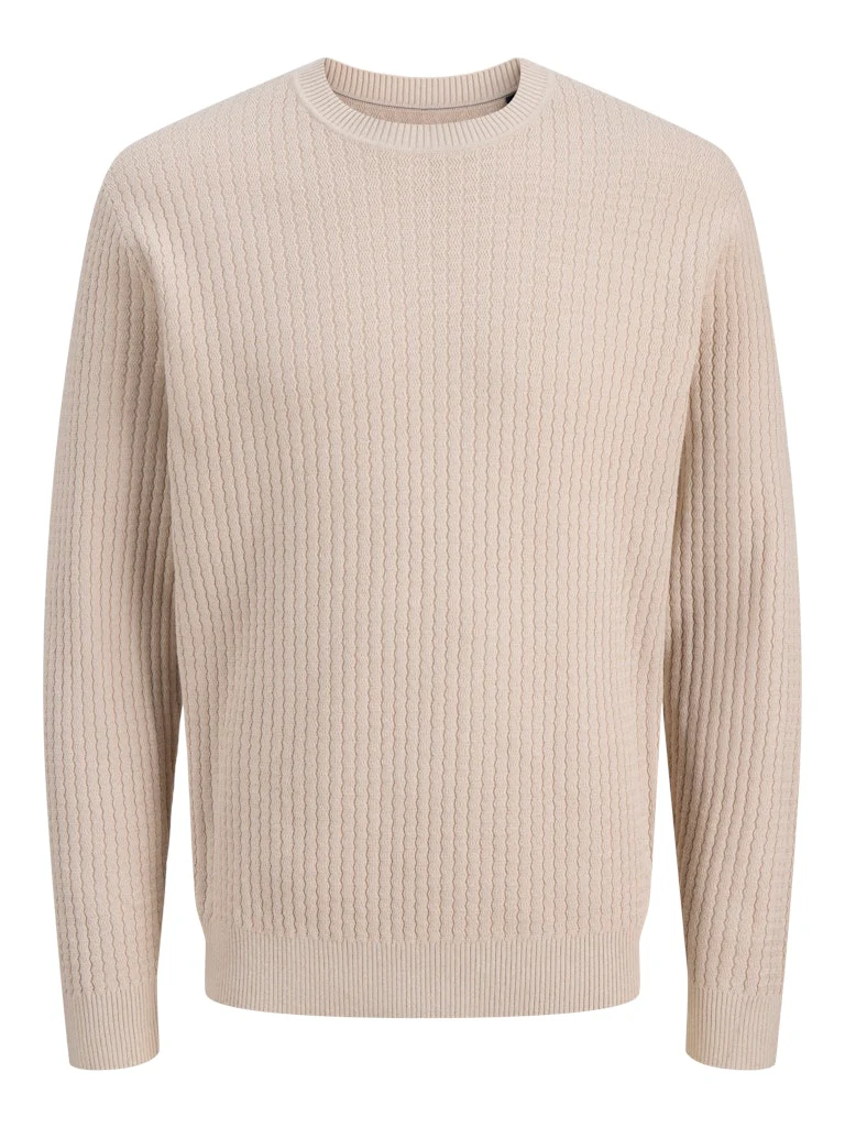 BLUBARKLEY KNIT CREW NECK GENSER - Simply Taupe - Image 6