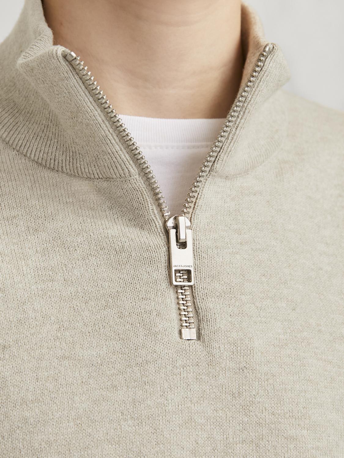 EMIL KNIT HALF ZIP - Oatmeal - Image 6