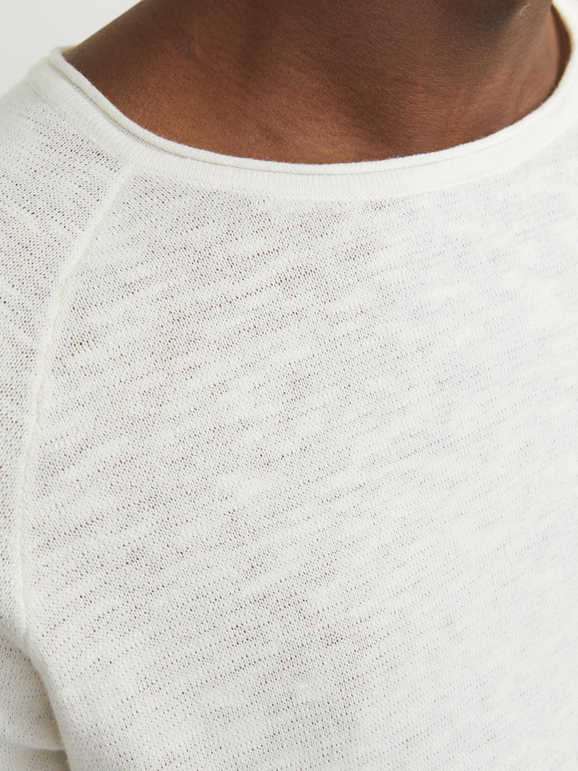 Linen knit genser - cloud dancer - Image 6