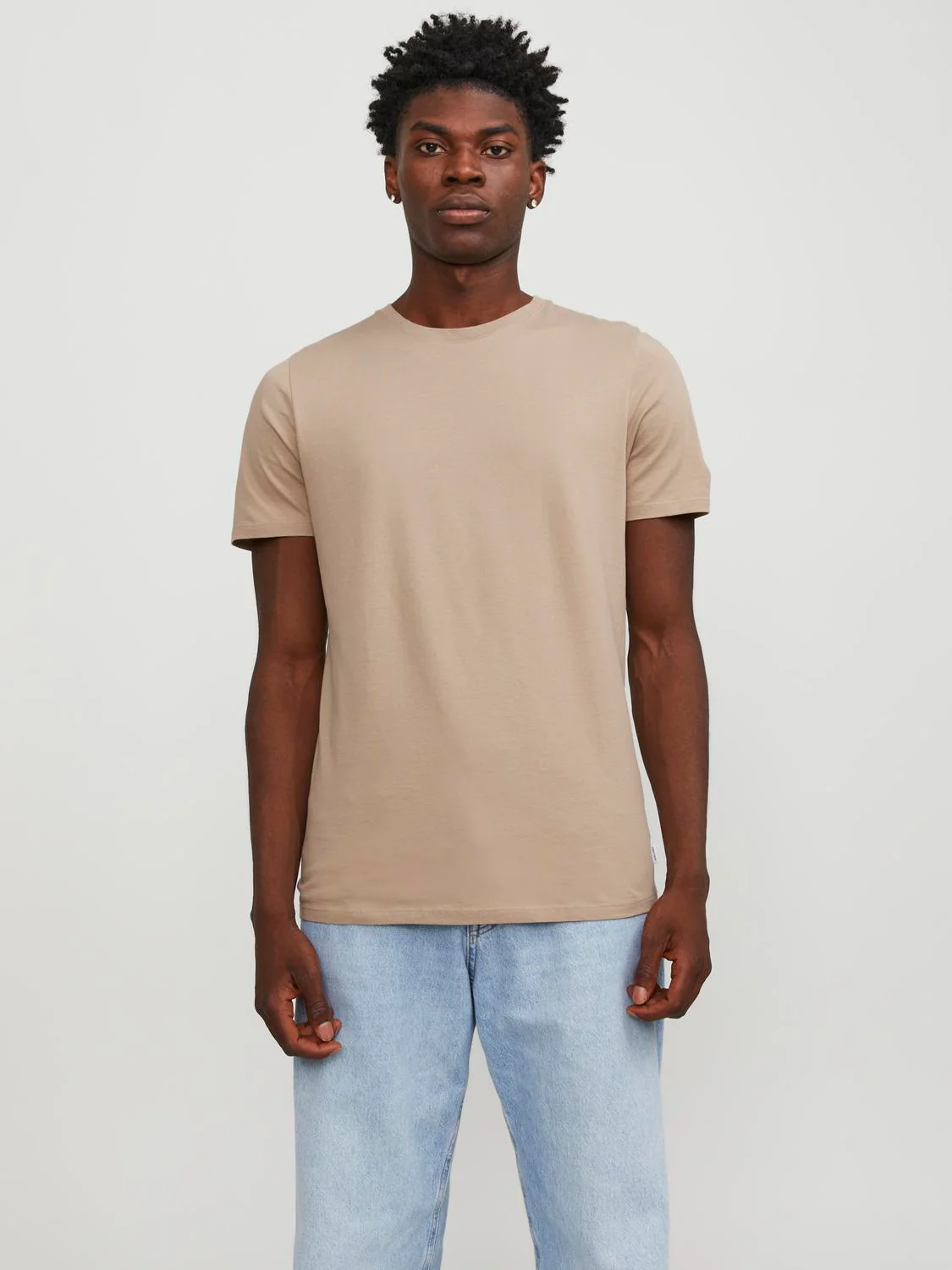 Organic basic t-skjorte o neck - crockery slim - Image 3