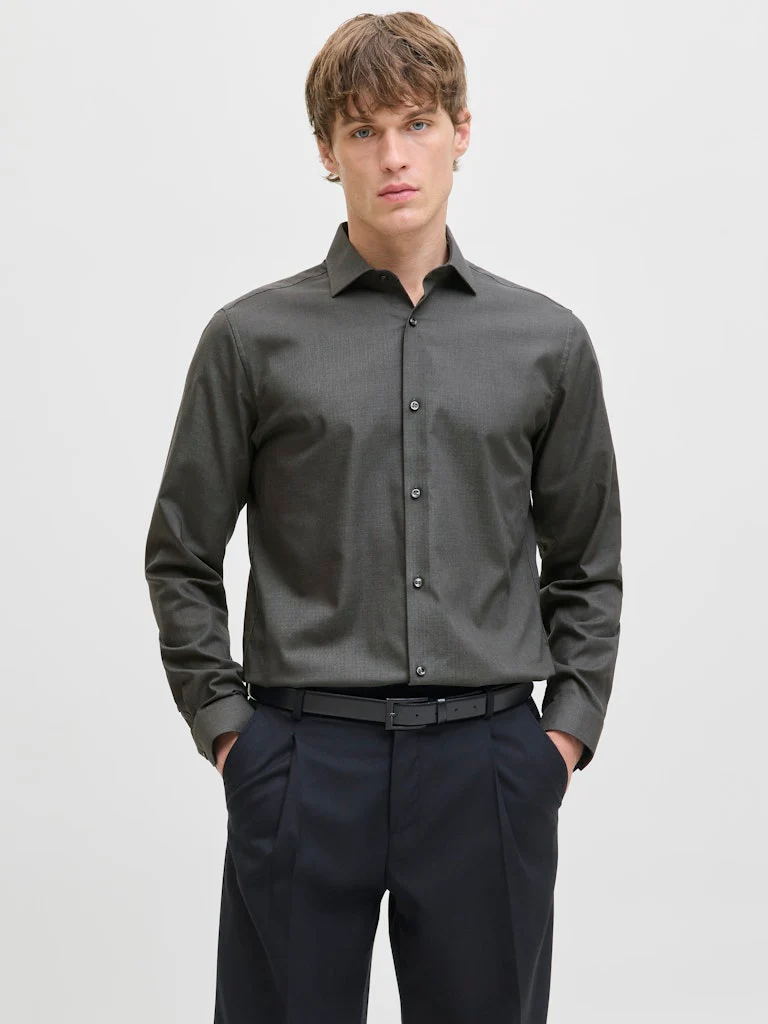 Parker skjorte - dark grey melange - Image 6