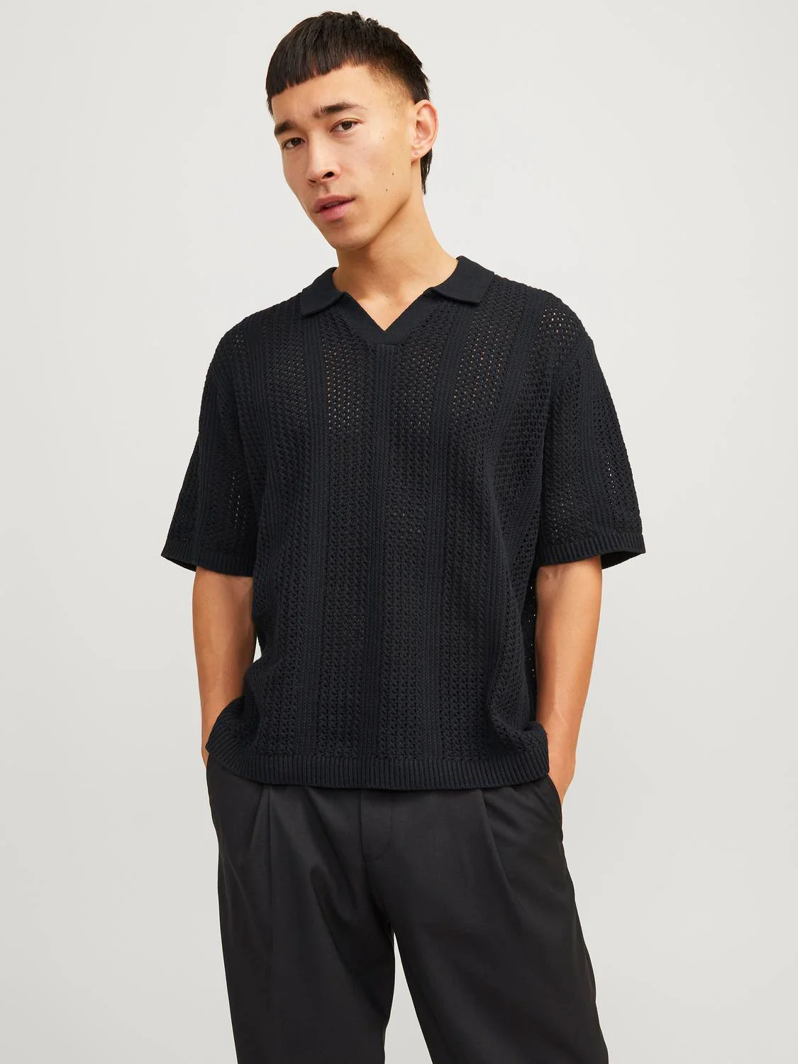 Taormina knit polo - black - Image 3