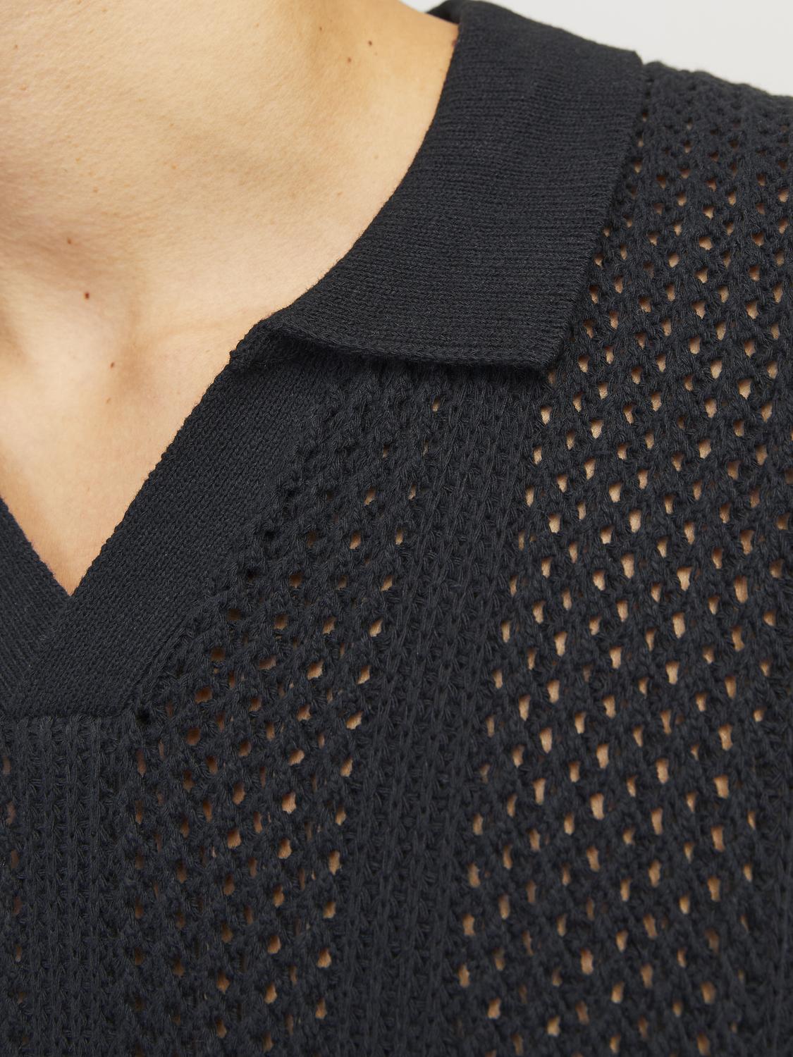 Taormina knit polo - black - Image 5