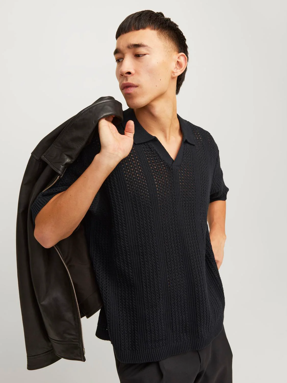 Taormina knit polo - black - Image 7