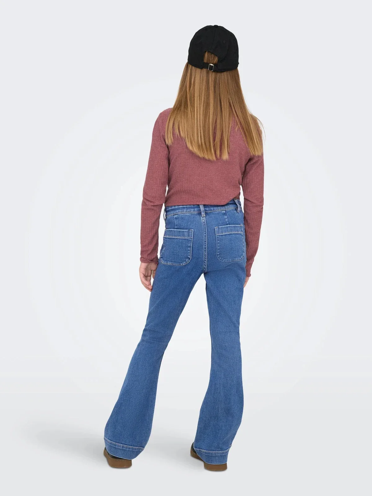 MADISON POCKET FLARED JEANS - Light Blue Denim - Image 5