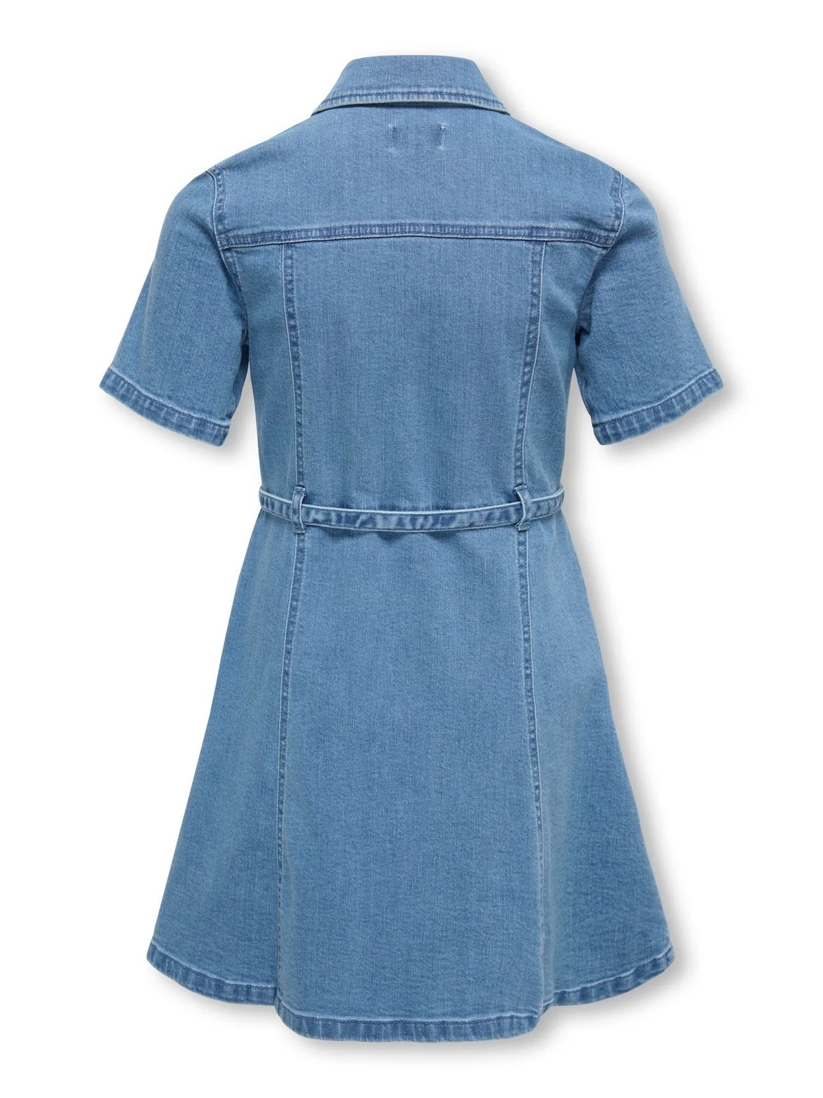NOA BELTED DNM KJOLE - Medium Blue Denim - Image 2