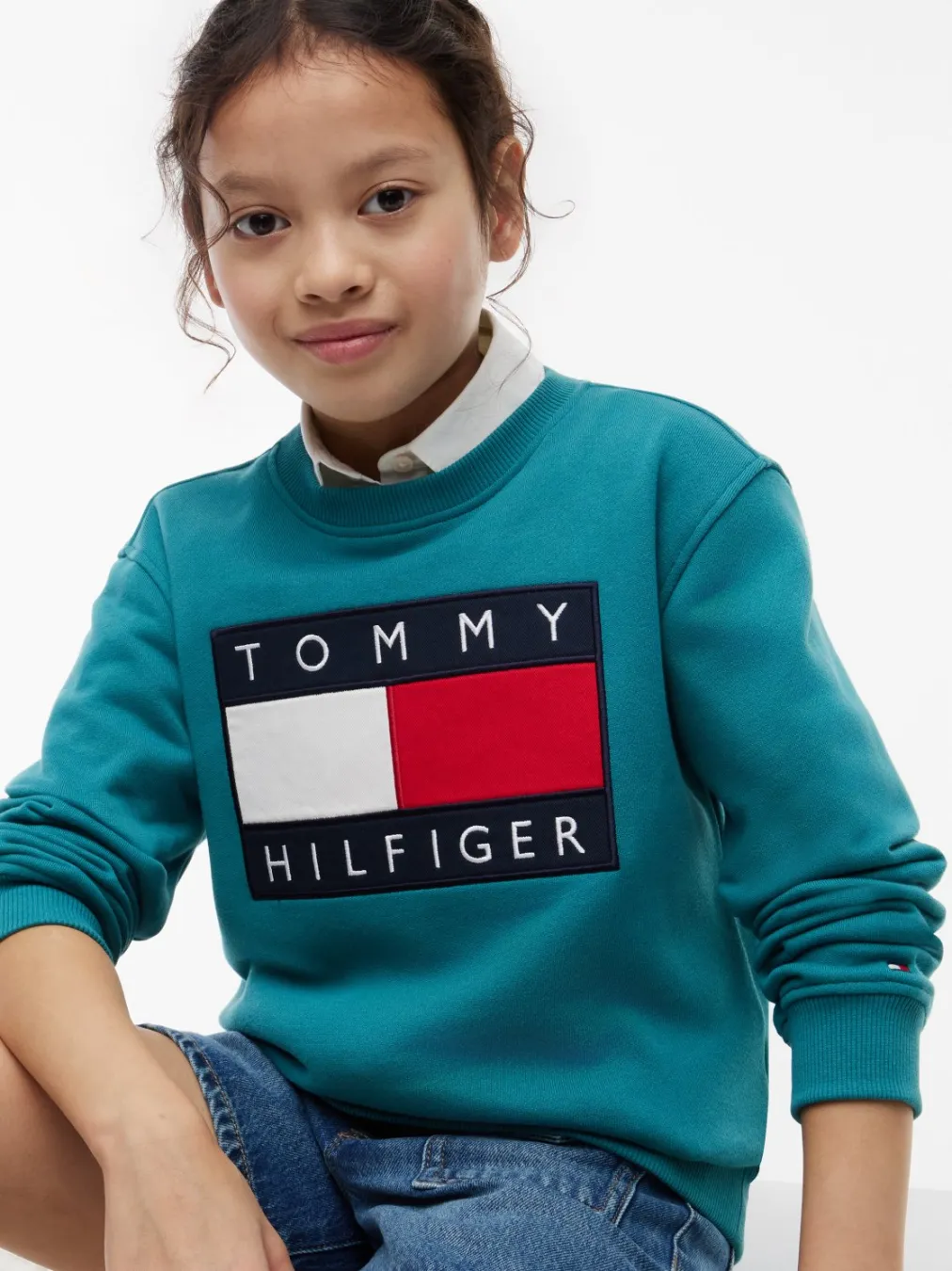 HERITAGE FLAG SWEATSHIRT - FORT GREEN