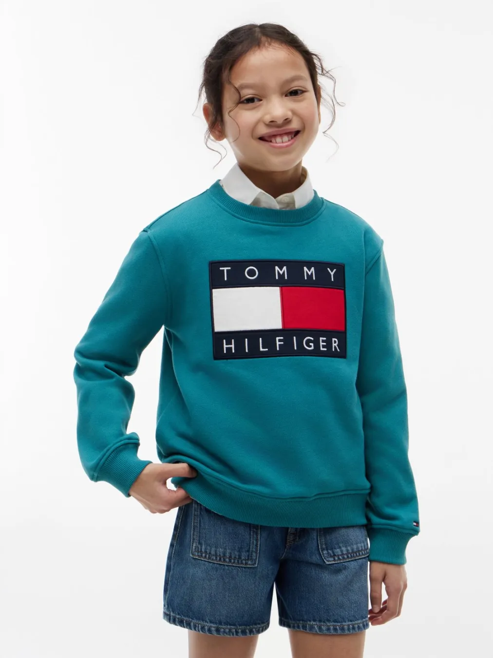 HERITAGE FLAG SWEATSHIRT - FORT GREEN - Image 3