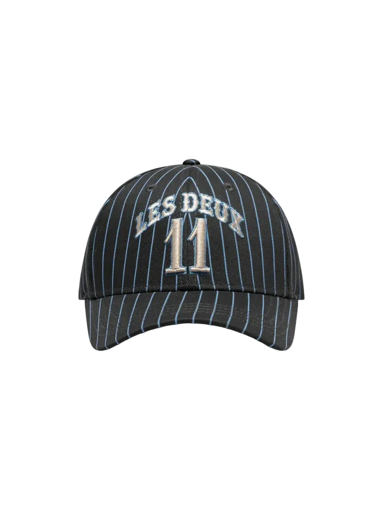 Blake Pinstripe Baseball Caps - Raven Grey