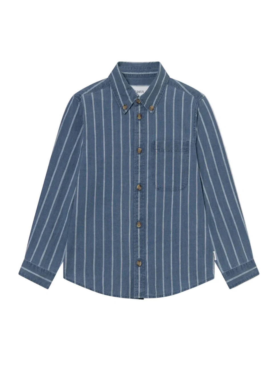 KASH INDIGO STRIPE SKJORTE - denim blue