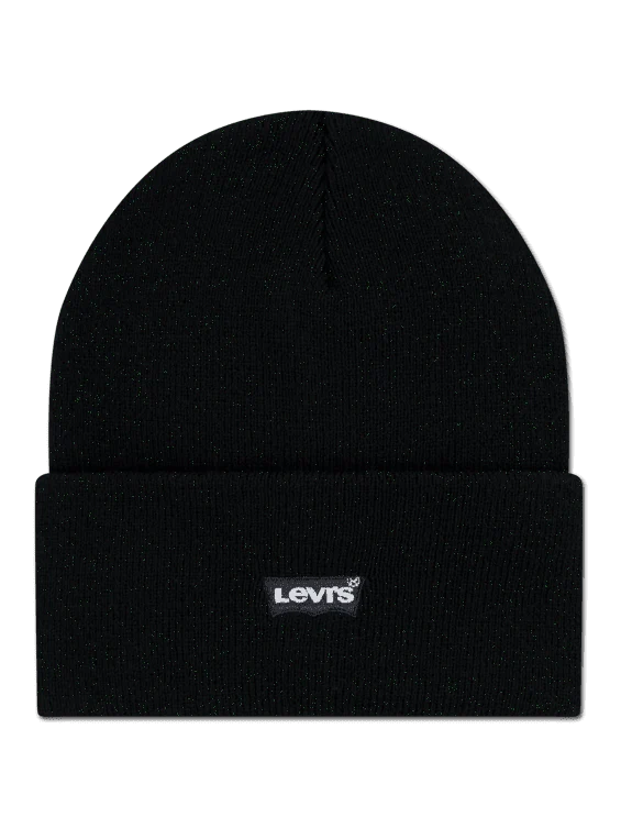 LAN TONAL EMBROIDERED BEANIE - Black