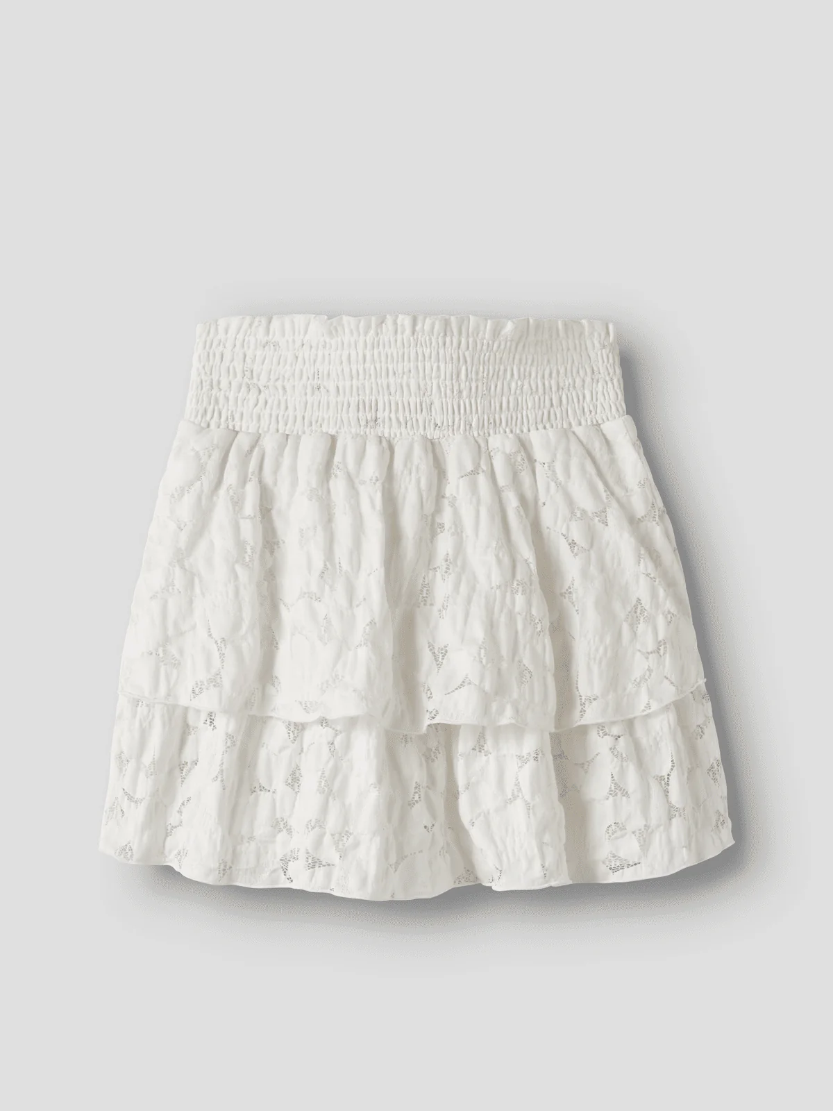 LACE LAYERED SKJØRT - White Alyssum - Image 2