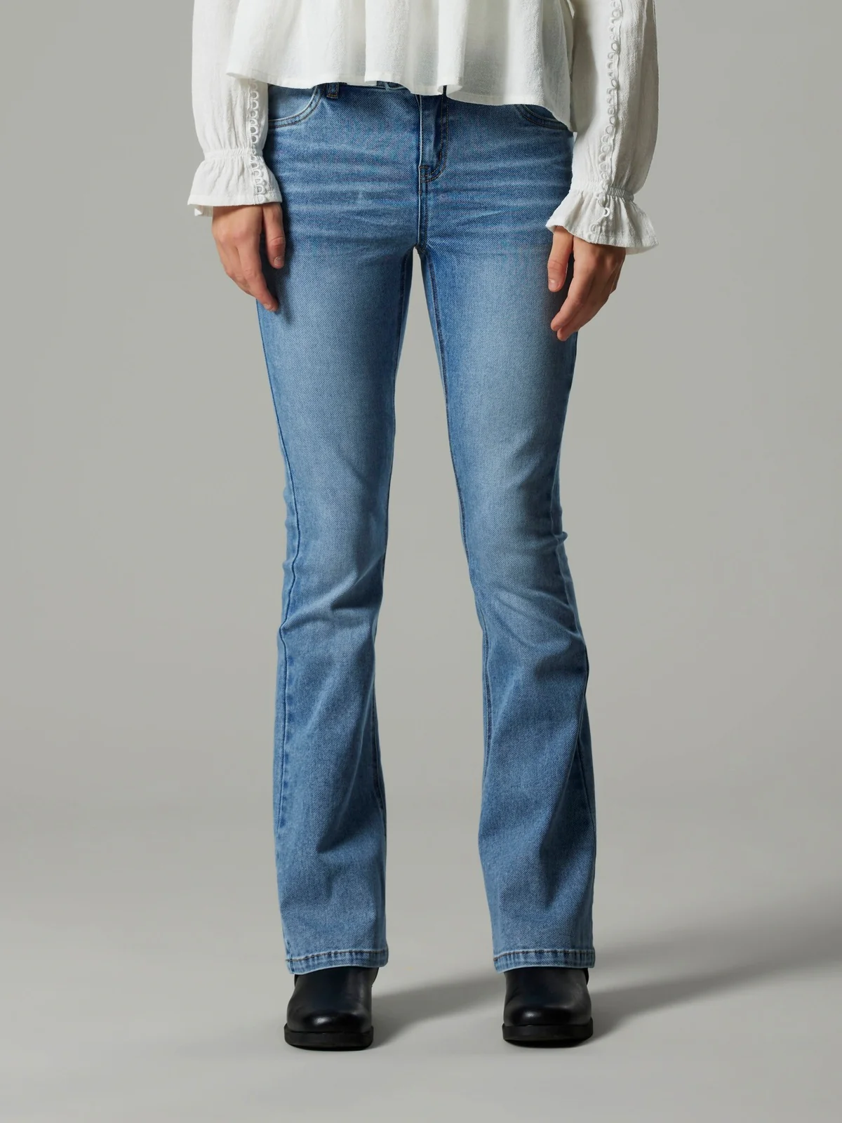 RAR DNM FLARED BUKSE - Medium Blue Denim - Image 4