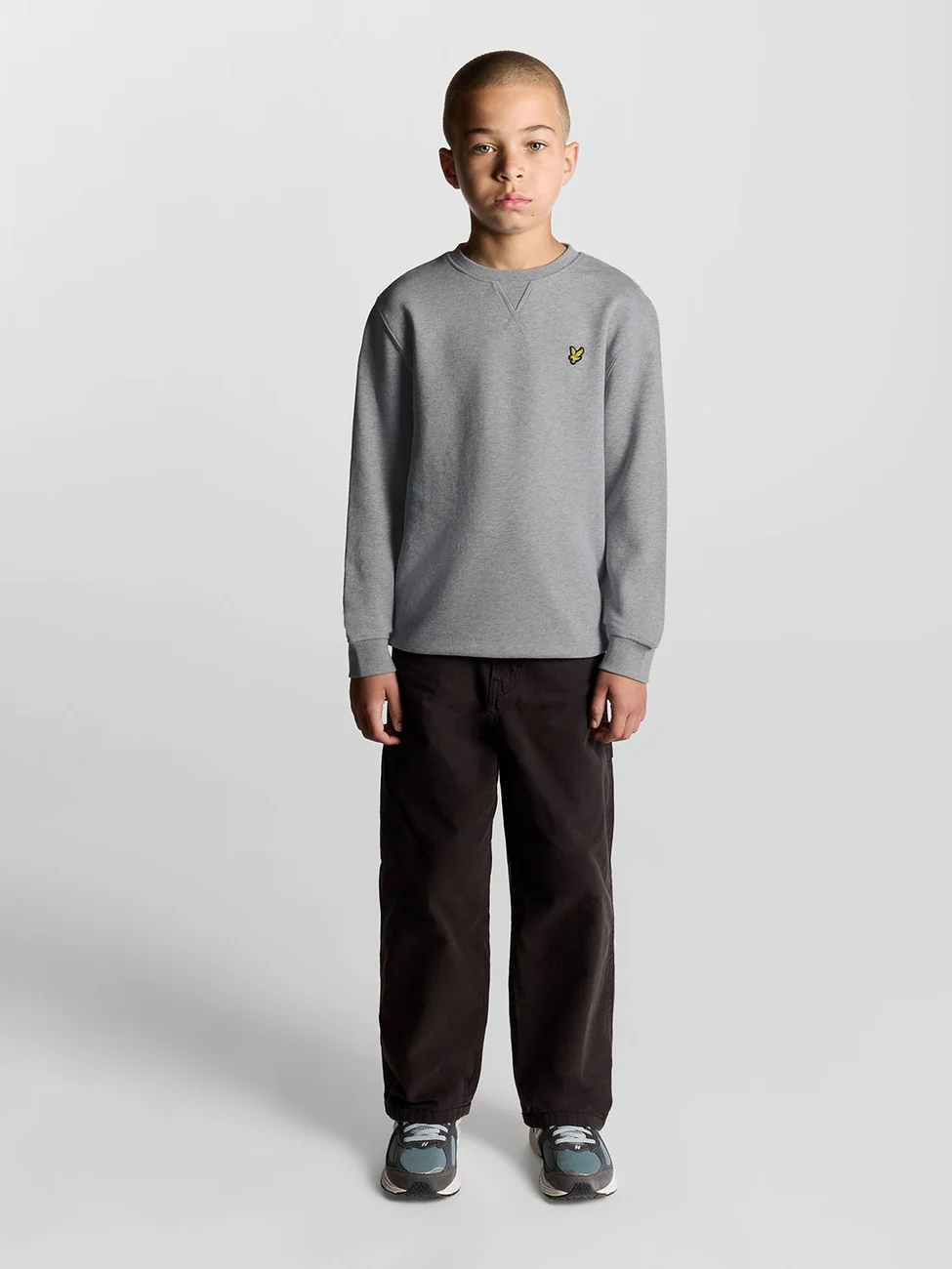 Crew Neck Sweatshirt - Light Grey Marl - Image 2