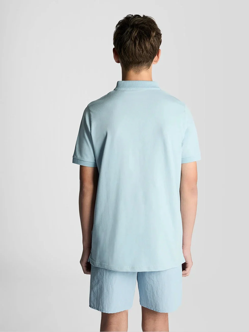 PLAIN POLO T-SKJORTE - W596 Opal Blue - Image 3