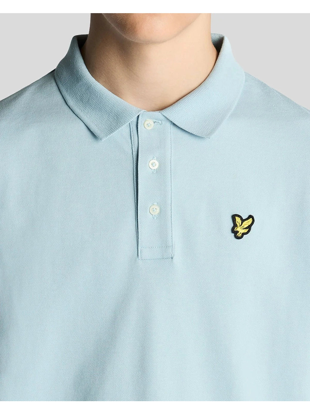 PLAIN POLO T-SKJORTE - W596 Opal Blue - Image 4
