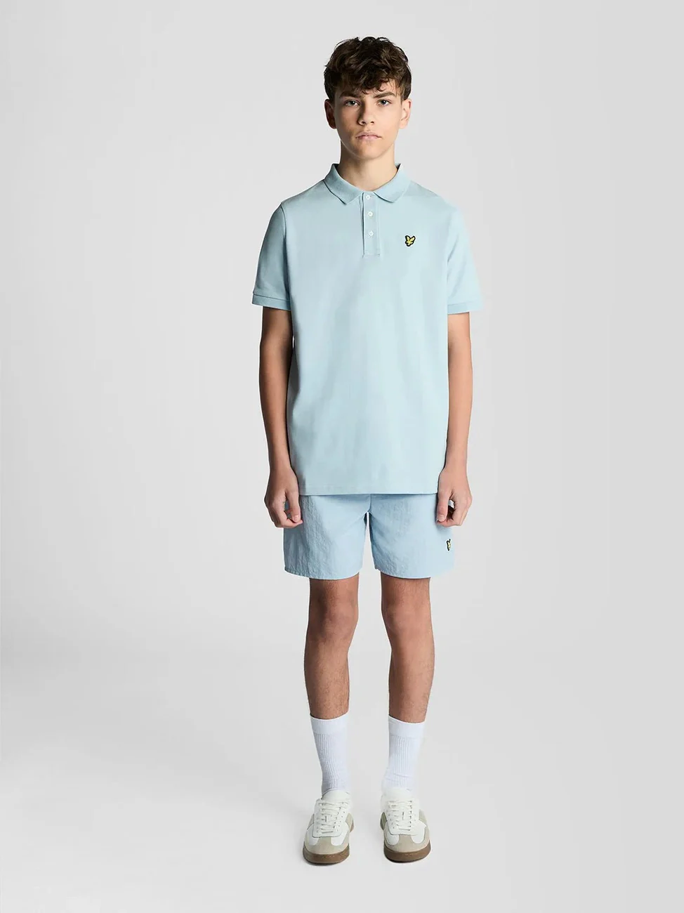 PLAIN POLO T-SKJORTE - W596 Opal Blue - Image 6