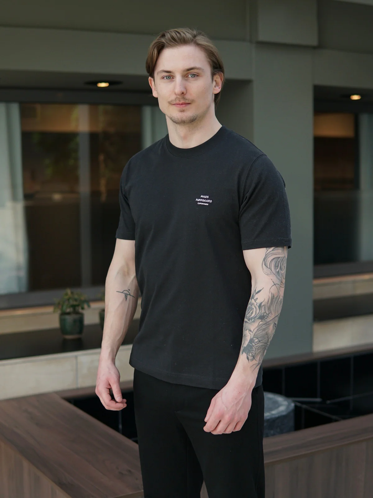 Cotton jersey frode logo t-skjorte - black - Image 3